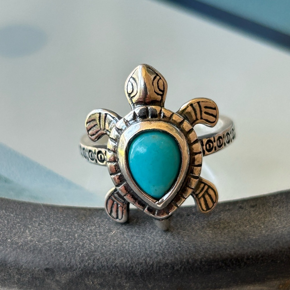 James Avery Turquoise Turtle Ring - image 1